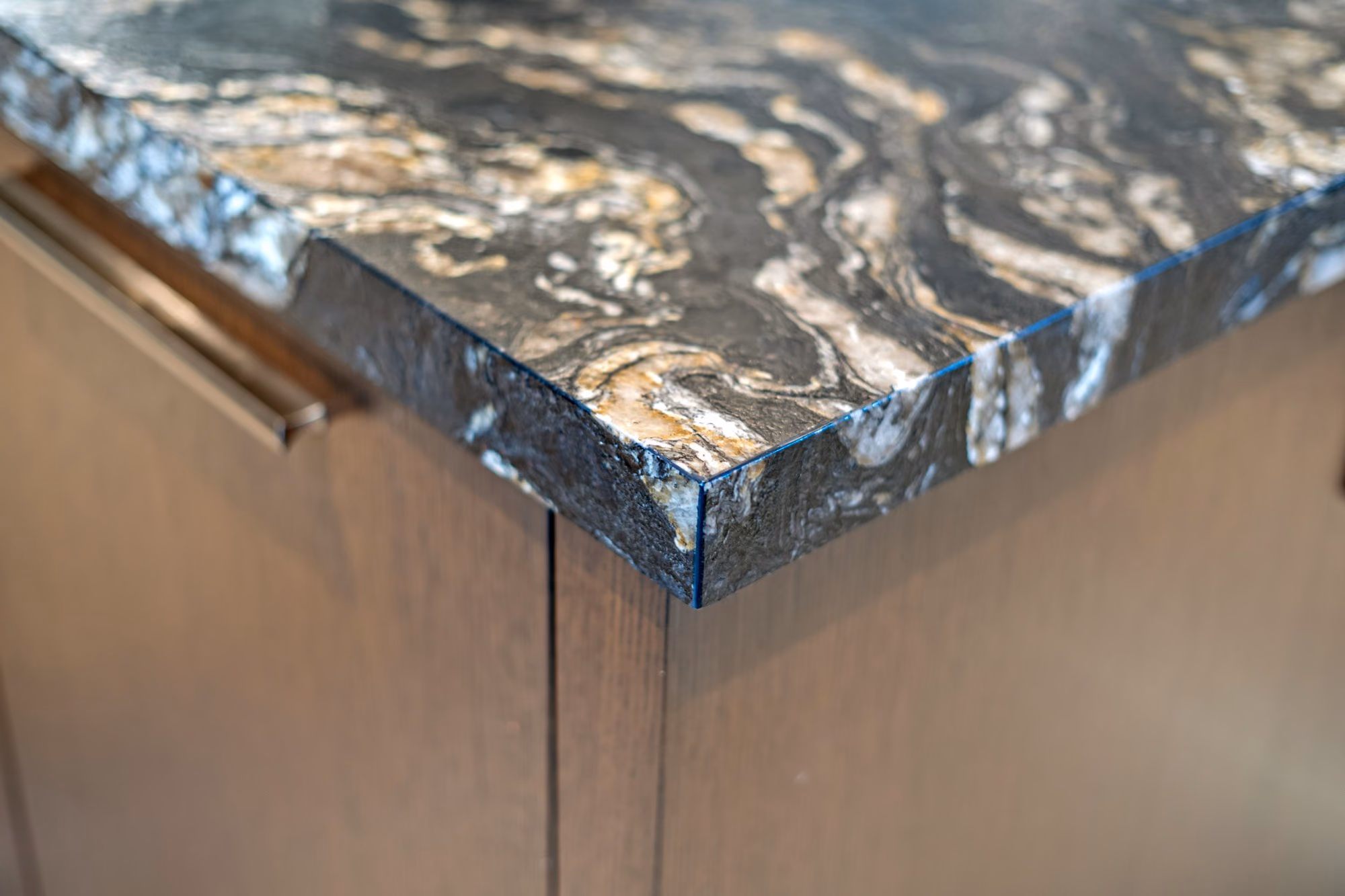 Granite countertop corner detail