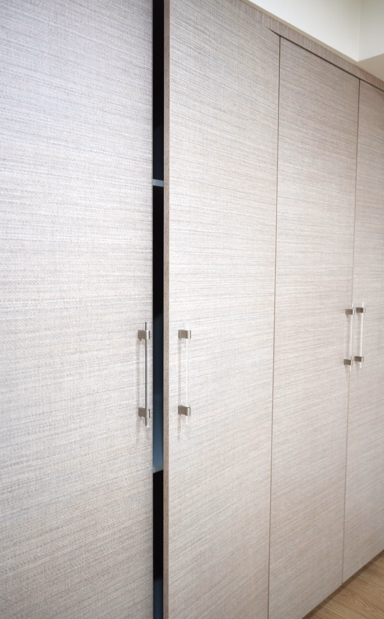 Light wood wardrobe doors